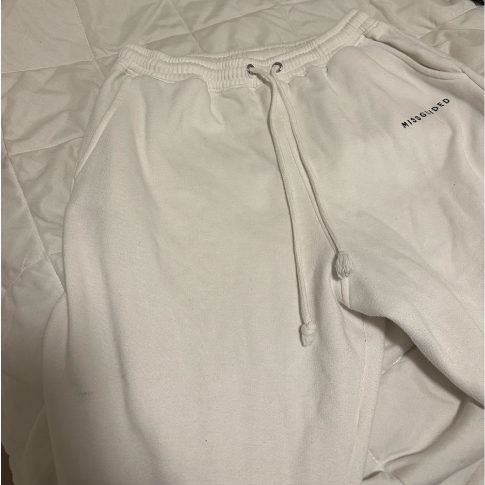 Missguided White Joggers!
